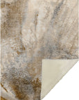 Watercolors Brown Washable Indoor-Outdoor Rug
