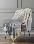 Watercolors Blue Washable Indoor-Outdoor Rug