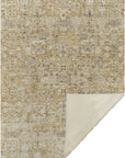 Parallel Bands Gold Washable Indoor-Outdoor Rug