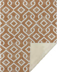 Offset Stripes Paprika Washable Indoor-Outdoor Rug