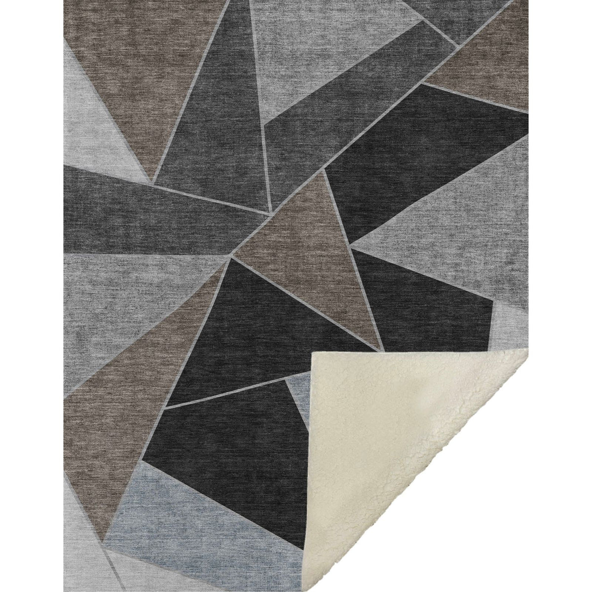 Gentle Waves Brown Washable Indoor-Outdoor Rug