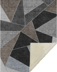 Gentle Waves Brown Washable Indoor-Outdoor Rug