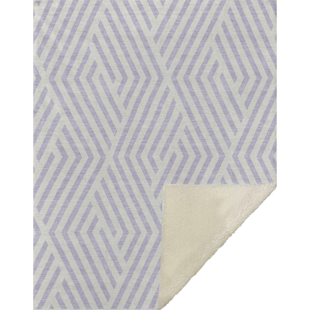 Geometric Lavender Washable Indoor-Outdoor Rug