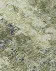 LOOMLAN Rugs Ebonelle Green Washable Indoor-Outdoor Rug