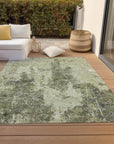 LOOMLAN Rugs Ebonelle Green Washable Indoor-Outdoor Rug