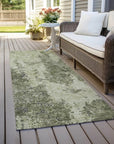 LOOMLAN Rugs Ebonelle Green Washable Indoor-Outdoor Rug