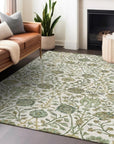LOOMLAN Rugs Echo Ivory Washable Indoor-Outdoor Rug