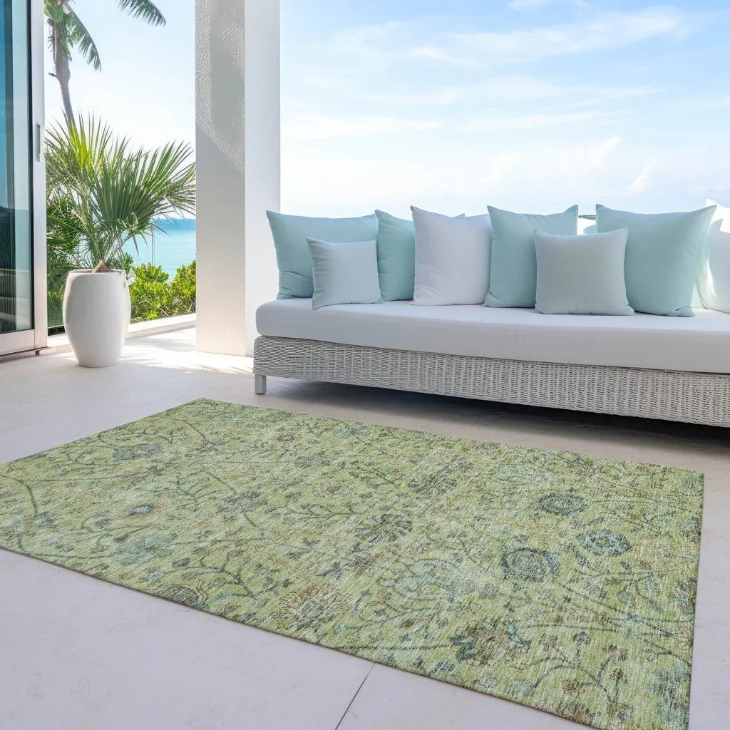 LOOMLAN Rugs Echo Mint Washable Indoor-Outdoor Rug