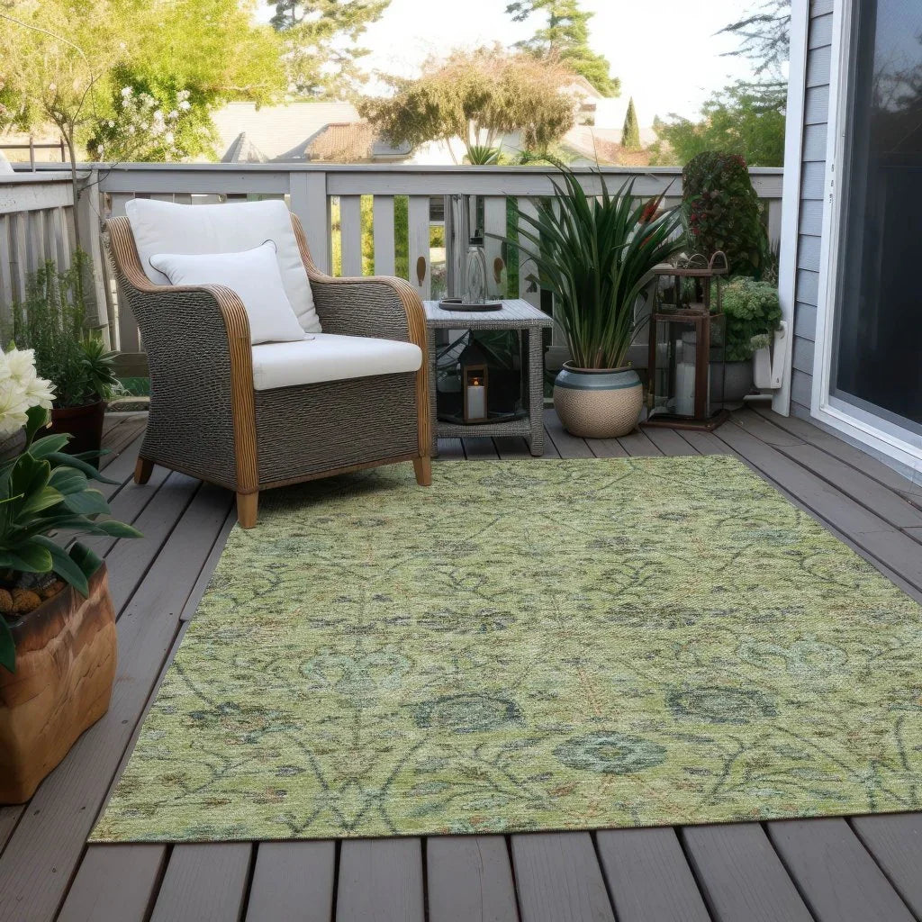 LOOMLAN Rugs Echo Mint Washable Indoor-Outdoor Rug