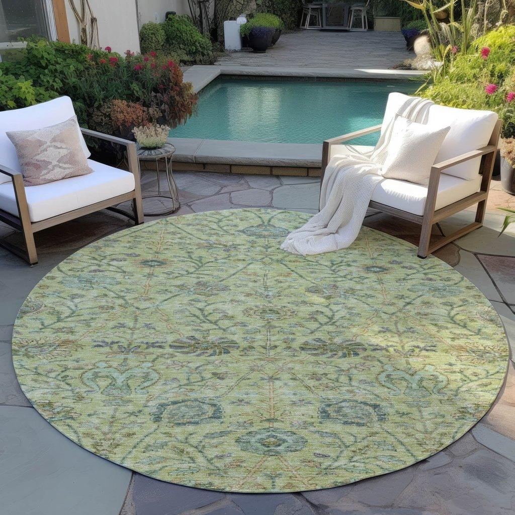 LOOMLAN Rugs Echo Mint Washable Indoor-Outdoor Rug