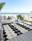 LOOMLAN Rugs Eira Black Washable Indoor-Outdoor Rug