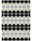 LOOMLAN Rugs Eira Black Washable Indoor-Outdoor Rug