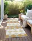 LOOMLAN Rugs Eira Gold Washable Indoor-Outdoor Rug