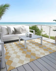 LOOMLAN Rugs Eira Gold Washable Indoor-Outdoor Rug