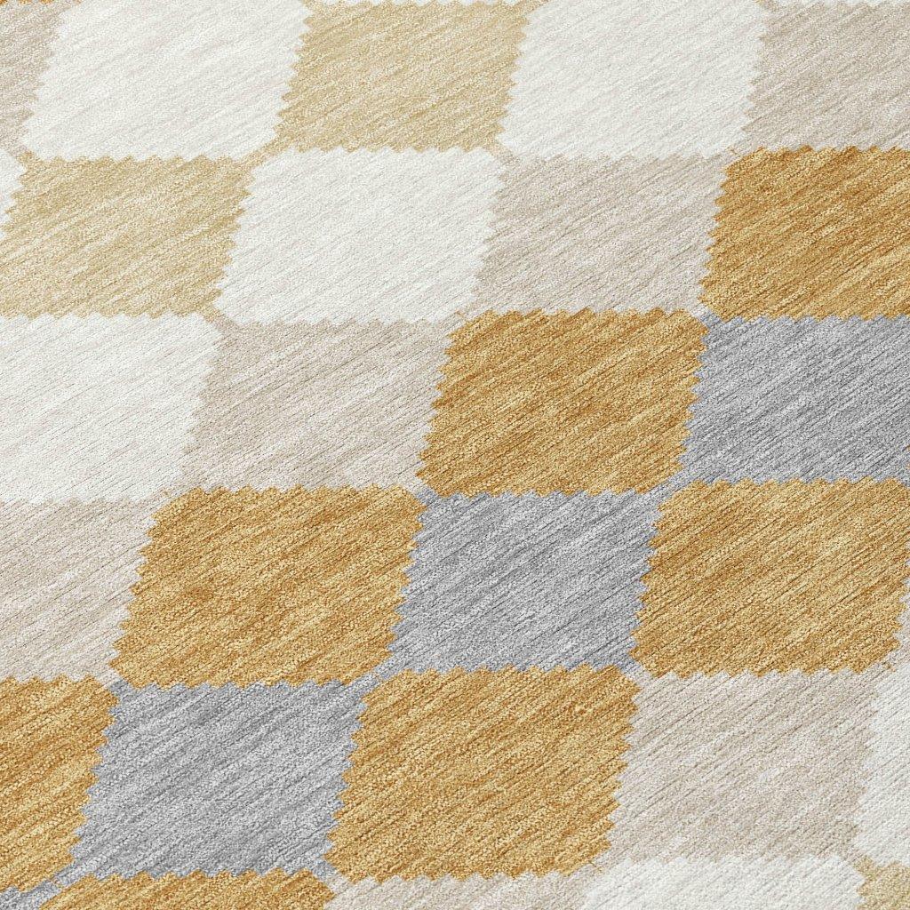 LOOMLAN Rugs Eira Gold Washable Indoor-Outdoor Rug