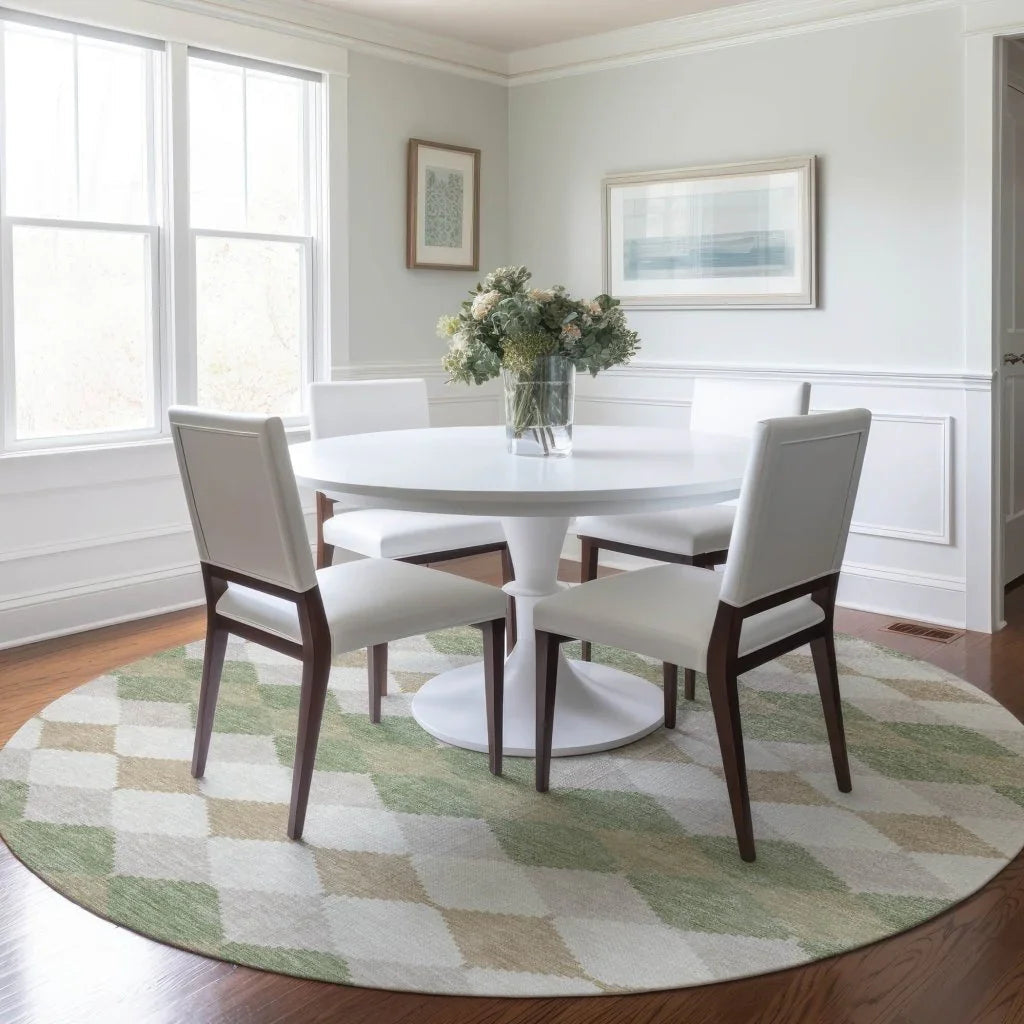 LOOMLAN Rugs Eira Green Washable Indoor-Outdoor Rug