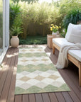 LOOMLAN Rugs Eira Green Washable Indoor-Outdoor Rug