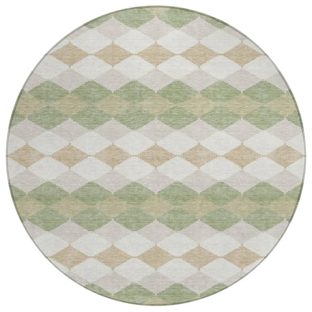 LOOMLAN Rugs Eira Green Washable Indoor-Outdoor Rug