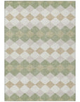 LOOMLAN Rugs Eira Green Washable Indoor-Outdoor Rug