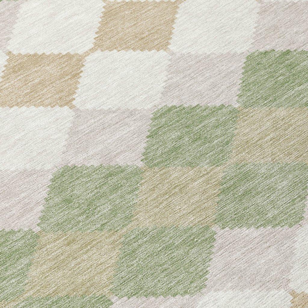 LOOMLAN Rugs Eira Green Washable Indoor-Outdoor Rug