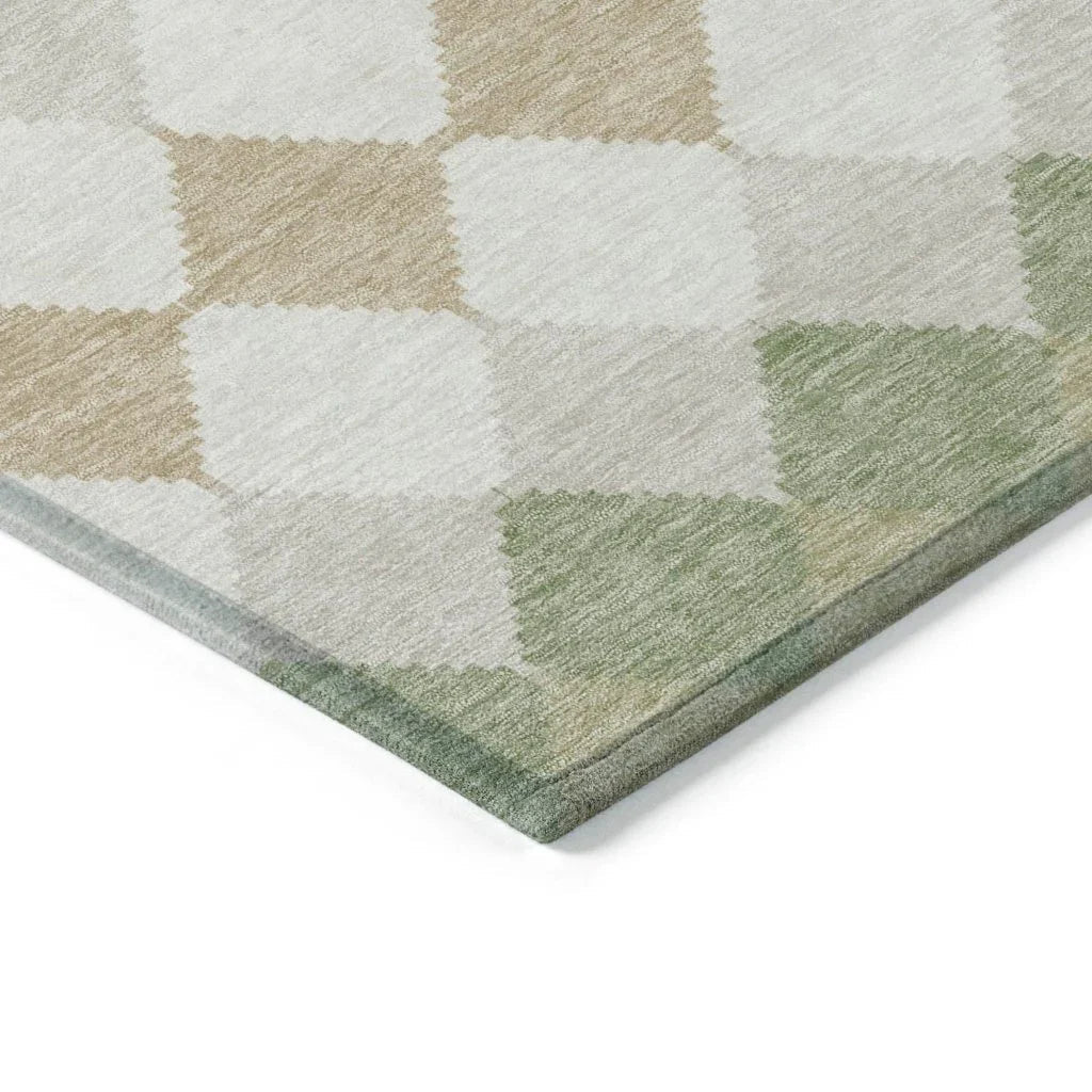LOOMLAN Rugs Eira Green Washable Indoor-Outdoor Rug