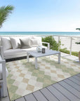LOOMLAN Rugs Eira Green Washable Indoor-Outdoor Rug