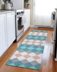 LOOMLAN Rugs Eira Teal Washable Indoor-Outdoor Rug