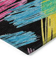 LOOMLAN Rugs Elain Black Washable Indoor-Outdoor Rug