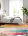 LOOMLAN Rugs Elanisse Pink Washable Indoor-Outdoor Rug