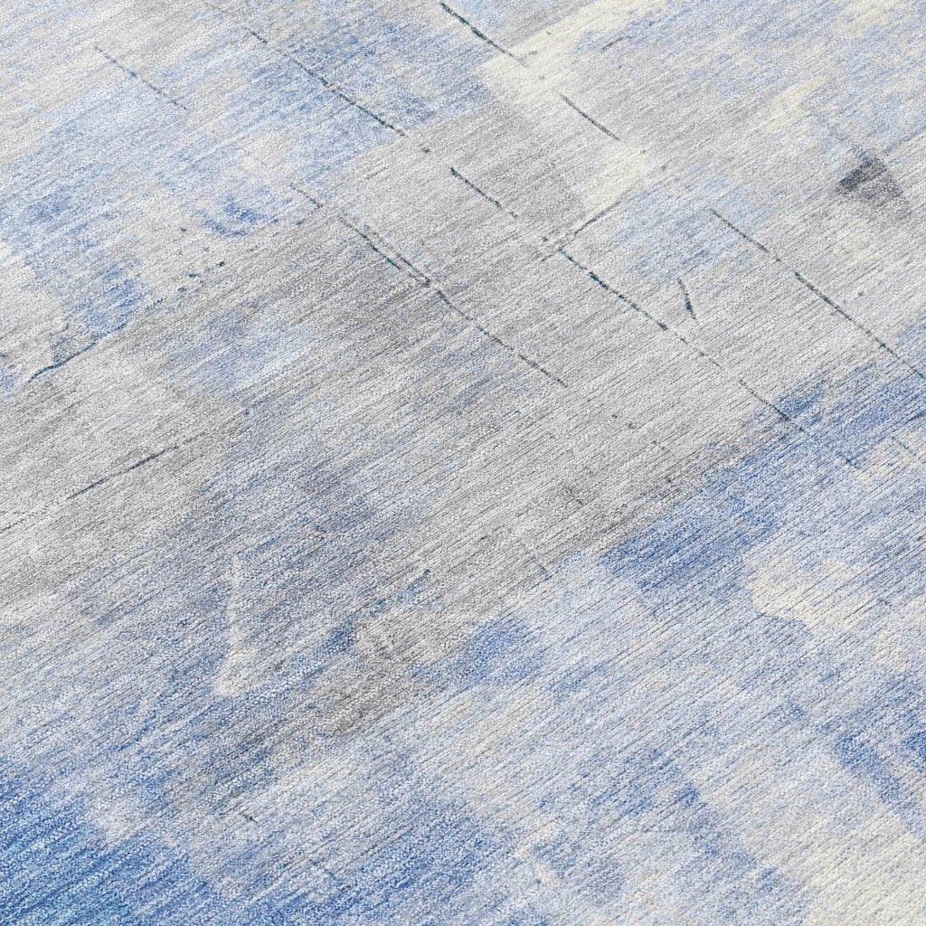 LOOMLAN Rugs Elanor Blue Washable Indoor-Outdoor Rug