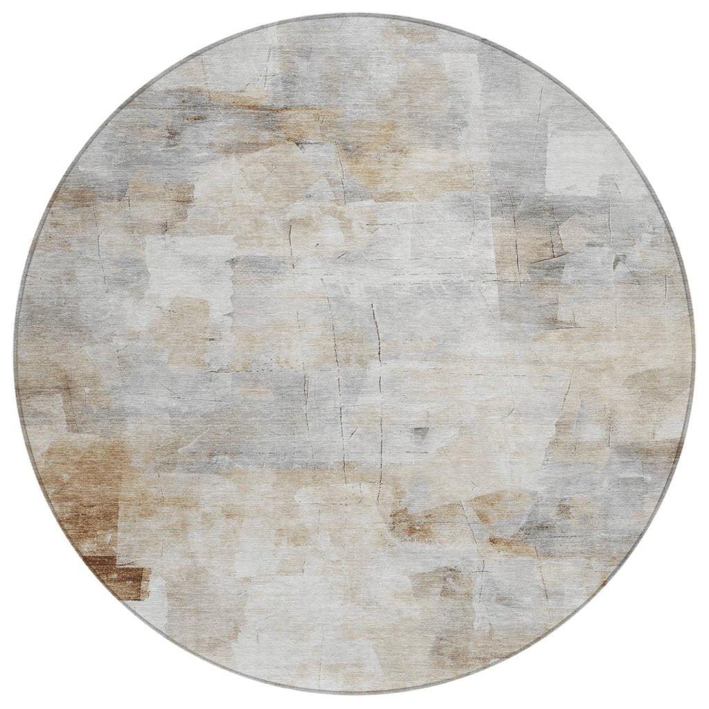 LOOMLAN Rugs Elanor Brown Washable Indoor-Outdoor Rug