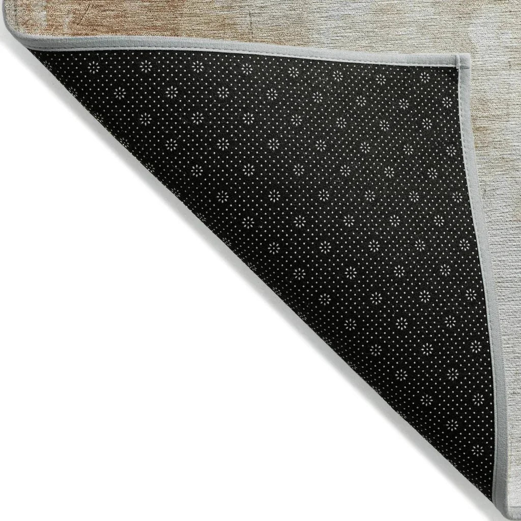 LOOMLAN Rugs Elanor Brown Washable Indoor-Outdoor Rug