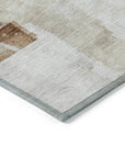 LOOMLAN Rugs Elanor Brown Washable Indoor-Outdoor Rug