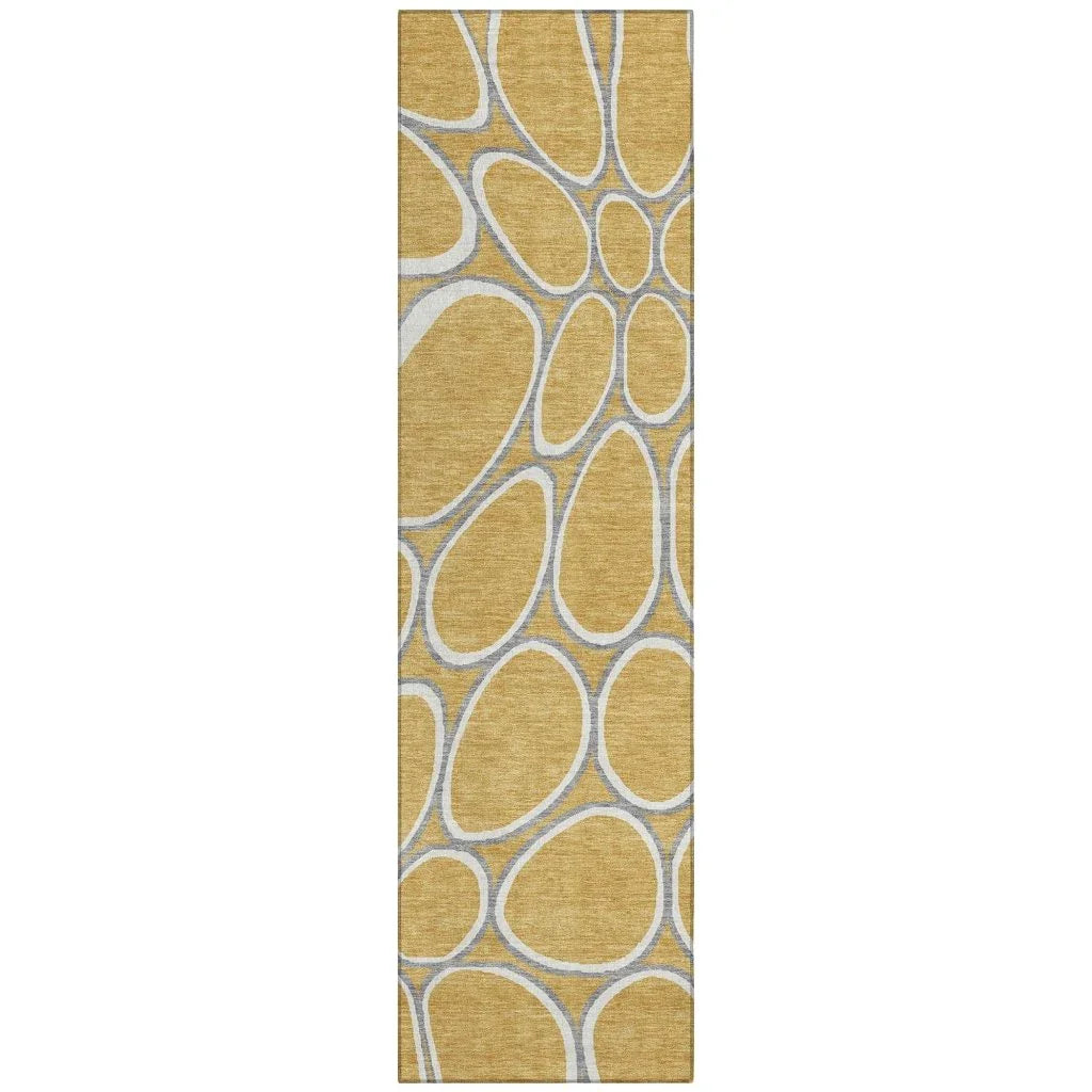 LOOMLAN Rugs Elantra Gold Washable Indoor-Outdoor Rug