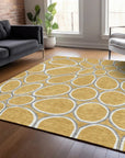 LOOMLAN Rugs Elantra Gold Washable Indoor-Outdoor Rug
