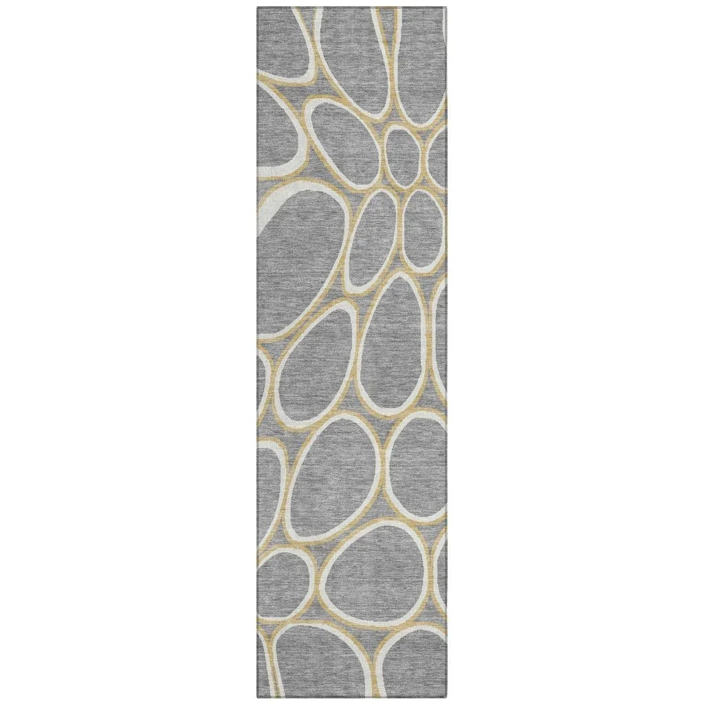 LOOMLAN Rugs Elantra Gray Washable Indoor-Outdoor Rug