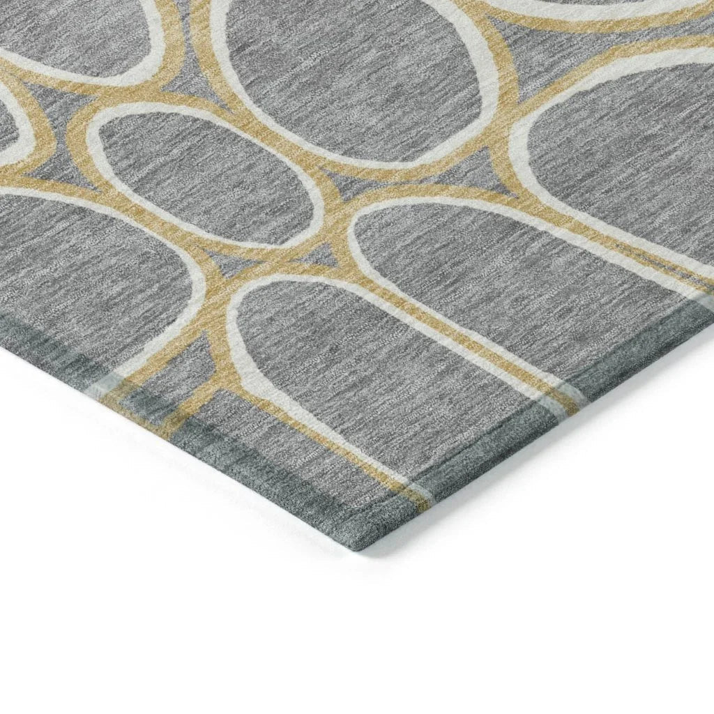 LOOMLAN Rugs Elantra Gray Washable Indoor-Outdoor Rug