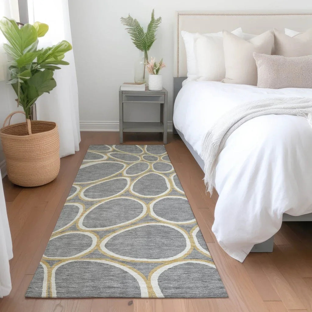 LOOMLAN Rugs Elantra Gray Washable Indoor-Outdoor Rug