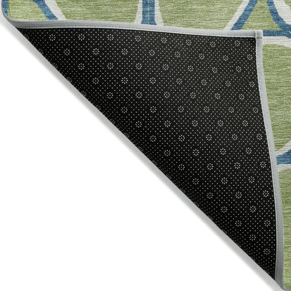 LOOMLAN Rugs Elantra Green Washable Indoor-Outdoor Rug
