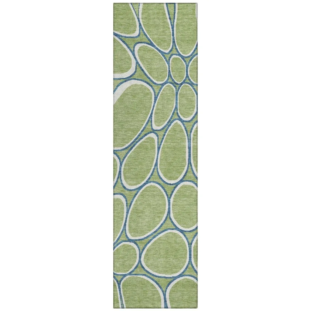 LOOMLAN Rugs Elantra Green Washable Indoor-Outdoor Rug