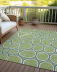 LOOMLAN Rugs Elantra Green Washable Indoor-Outdoor Rug