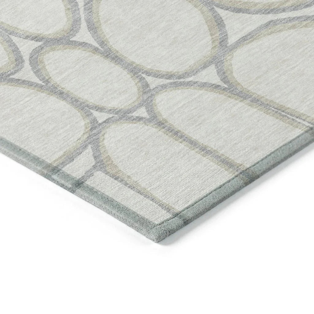 LOOMLAN Rugs Elantra Ivory Washable Indoor-Outdoor Rug