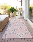 LOOMLAN Rugs Elantra Pink Washable Indoor-Outdoor Rug