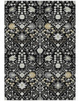 LOOMLAN Rugs Elara Black Washable Indoor-Outdoor Rug