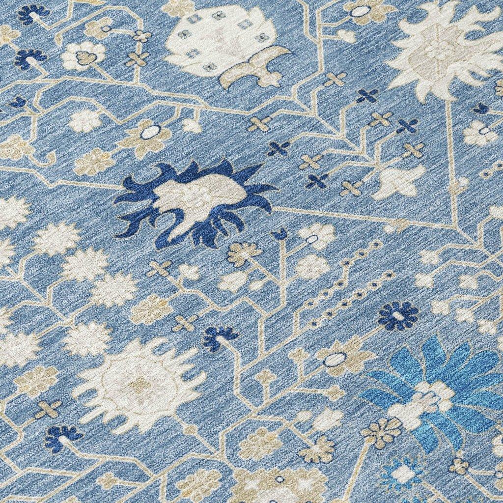 Elara Blue Washable Indoor - Outdoor Rug - LOOMLAN - LOOMLAN Rugs - Outdoor Rugs