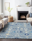 Elara Blue Washable Indoor - Outdoor Rug - LOOMLAN - LOOMLAN Rugs - Outdoor Rugs