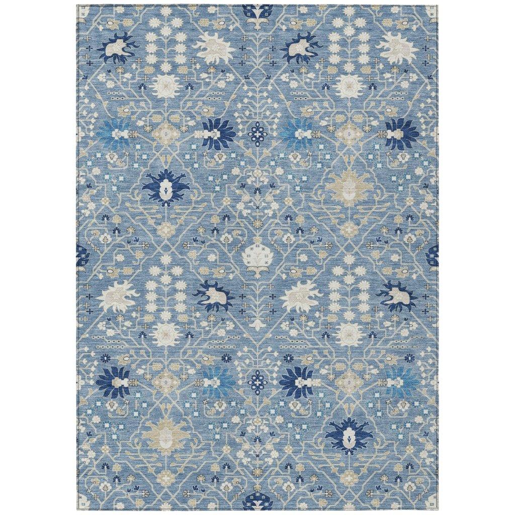 Elara Blue Washable Indoor - Outdoor Rug - LOOMLAN - LOOMLAN Rugs - Outdoor Rugs