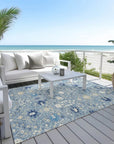 Elara Blue Washable Indoor - Outdoor Rug - LOOMLAN - LOOMLAN Rugs - Outdoor Rugs