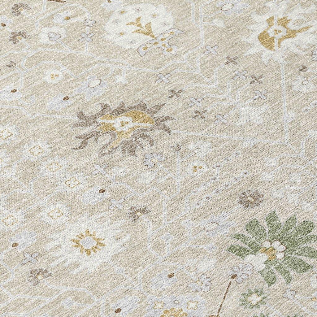 LOOMLAN Rugs Elara Brown Washable Indoor-Outdoor Rug