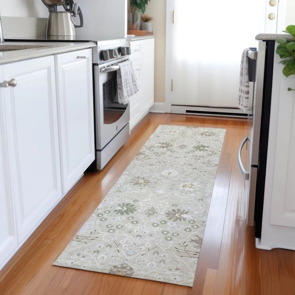 LOOMLAN Rugs Elara Brown Washable Indoor-Outdoor Rug